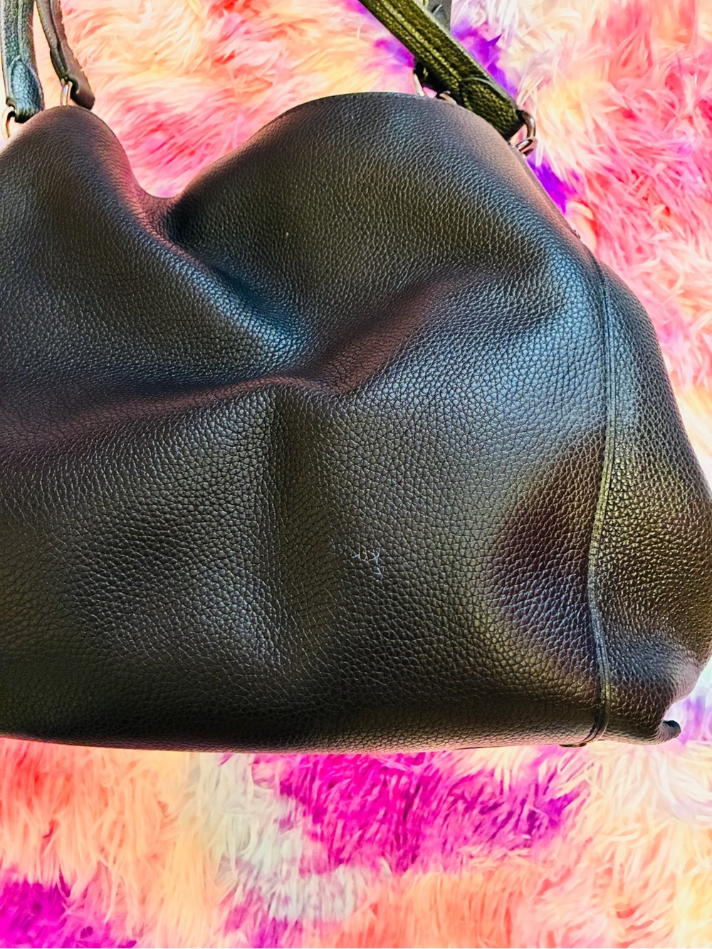 Coach Black Pebbled Leather Shoulder Bag - Picture 6 of 16